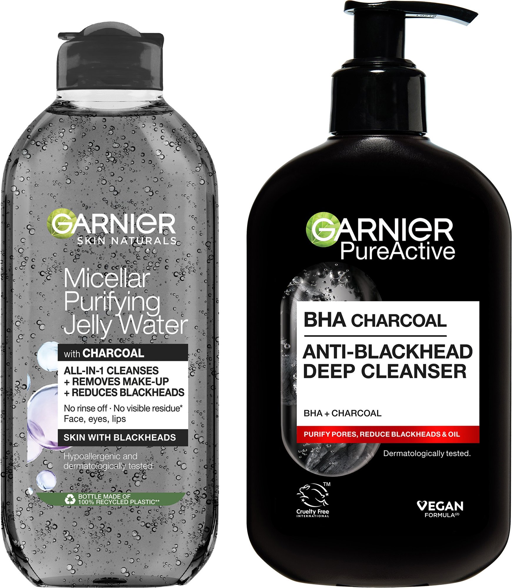 GARNIER Skin Naturals Charcoal Set 650 ml Kozmetikai szett