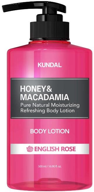KUNDAL Honey & Macadamia Pure Body Lotion English Rose 500 ml...