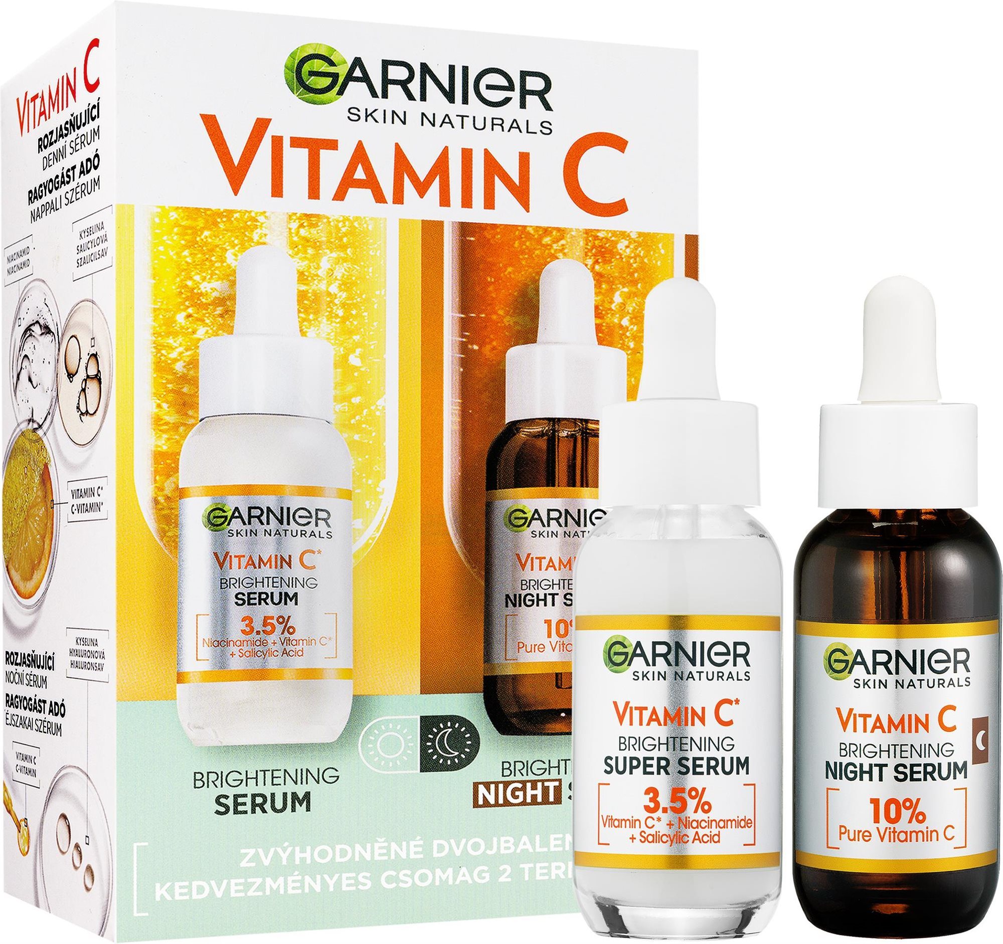 GARNIER Vitamin C nappali és éjszakai szérum szett, 2 x 30ml...