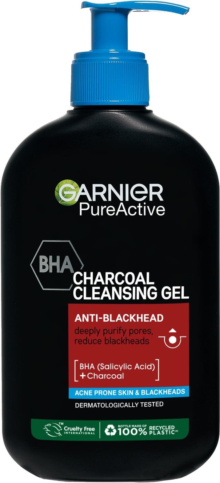 GARNIER PureActive Charcoal Cleansing Gel 250 ml Arctisztító gél