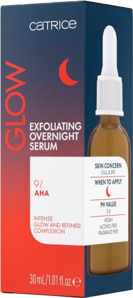 CATRICE Glow Exfoliating Overnight Serum 30 ml Arcápoló szérum