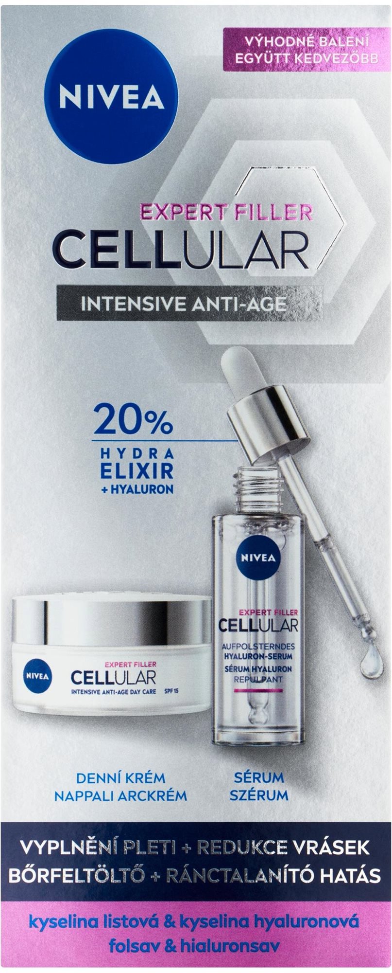NIVEA Cellular Filler Serum and Day Cream Duopack 80 ml Kozmetická...