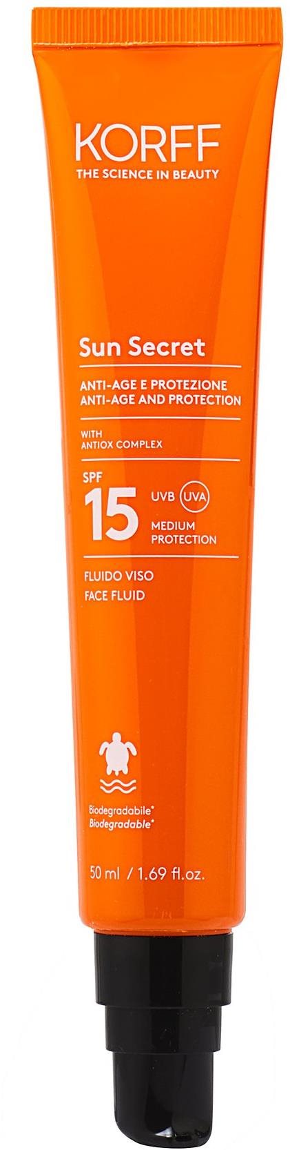 KORFF Sun Secret Pleťový fluid SPF 15 50 ml Krém na tvár
