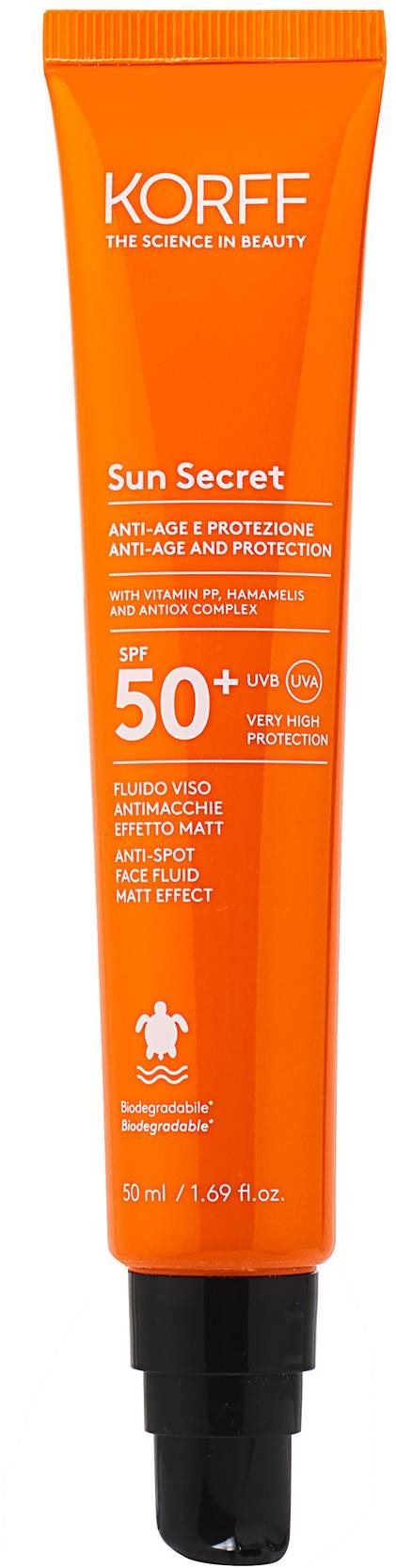Korff Sun Secret SPF 50+ mattító fluid 50 ml Arckrém