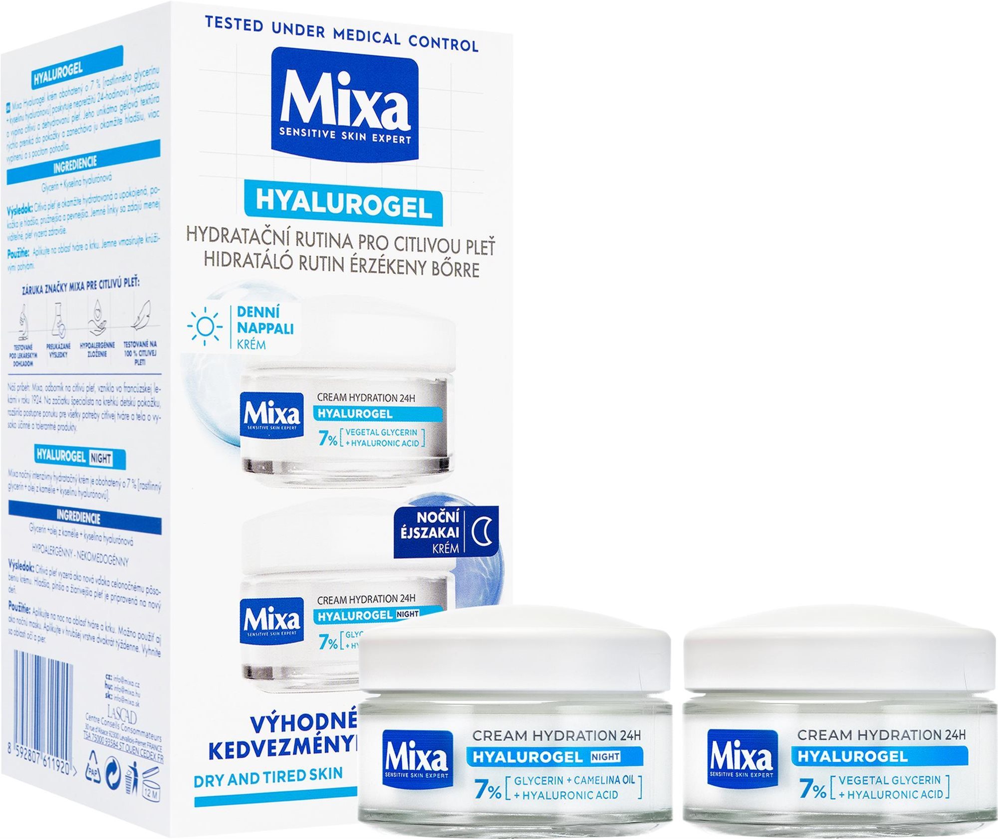MIXA Hyalurogel duopack 100 ml Arckrém