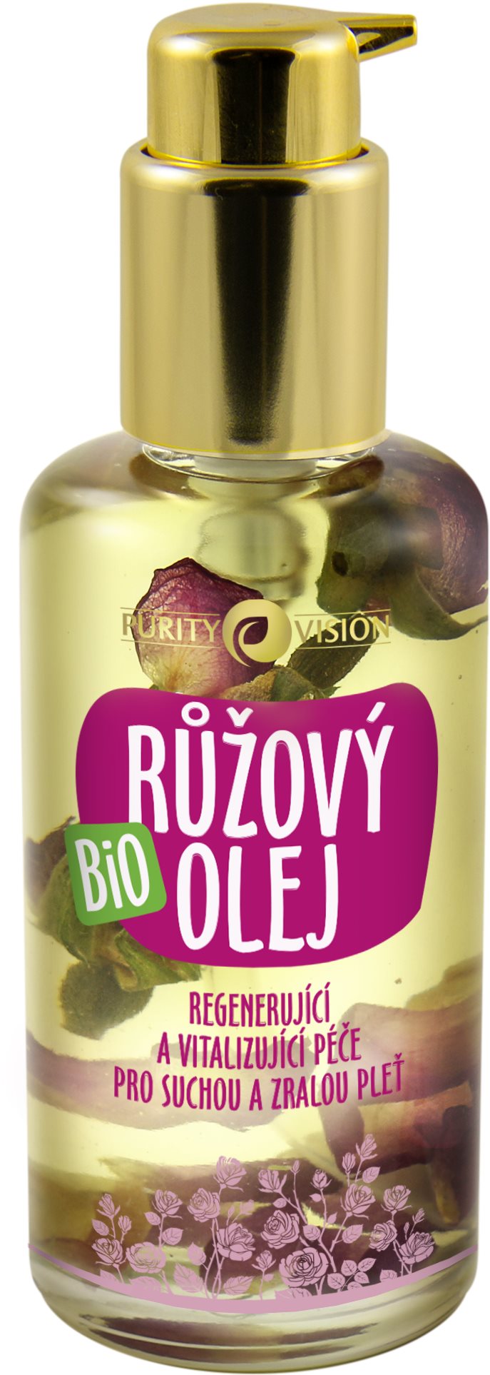 PURITY VISION Bio Ružový olej 100 ml Pleťový olej