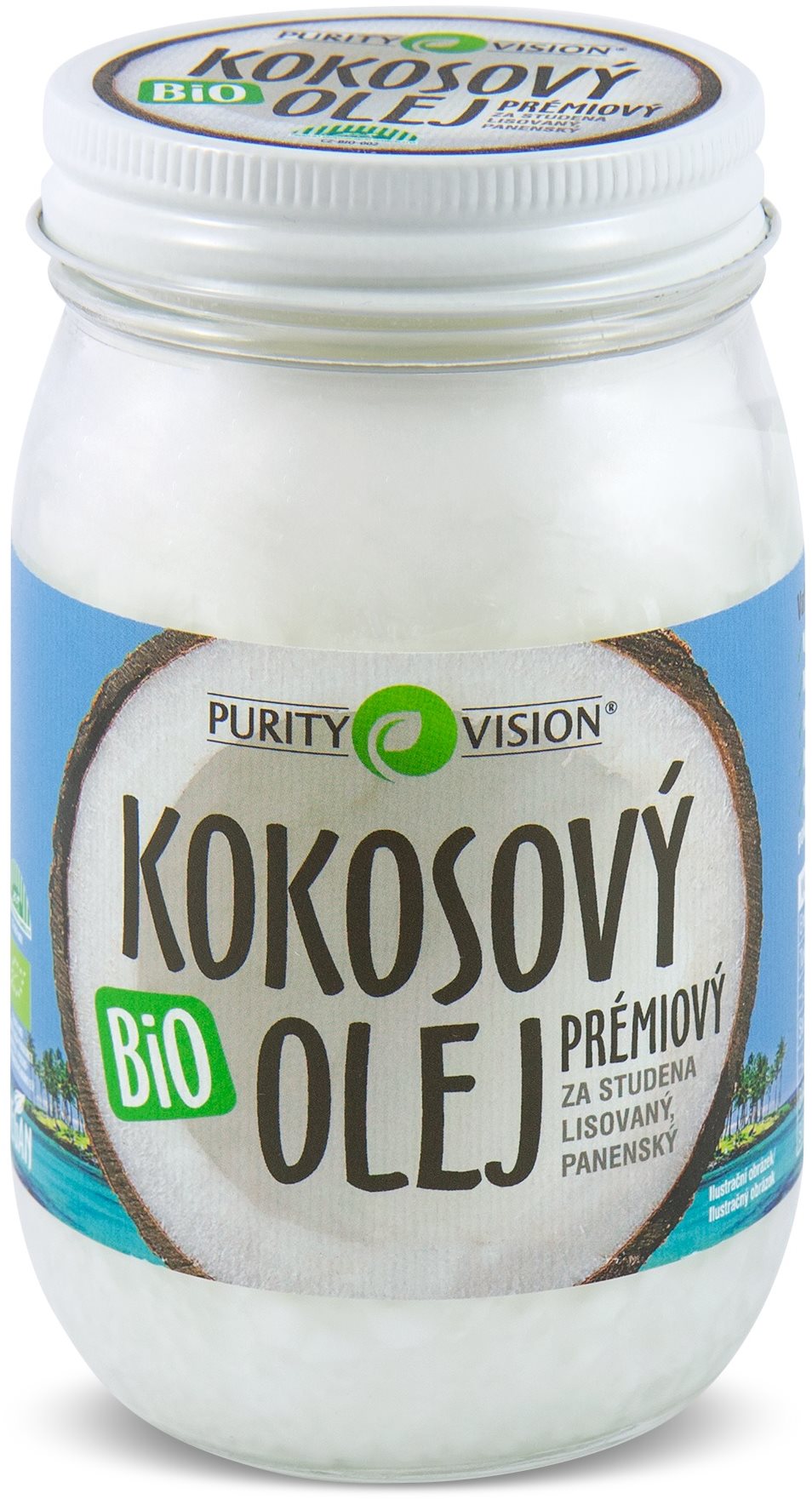 PURITY VISION Fair Trade Kokosový olej panenský BIO 420 ml Masážny...