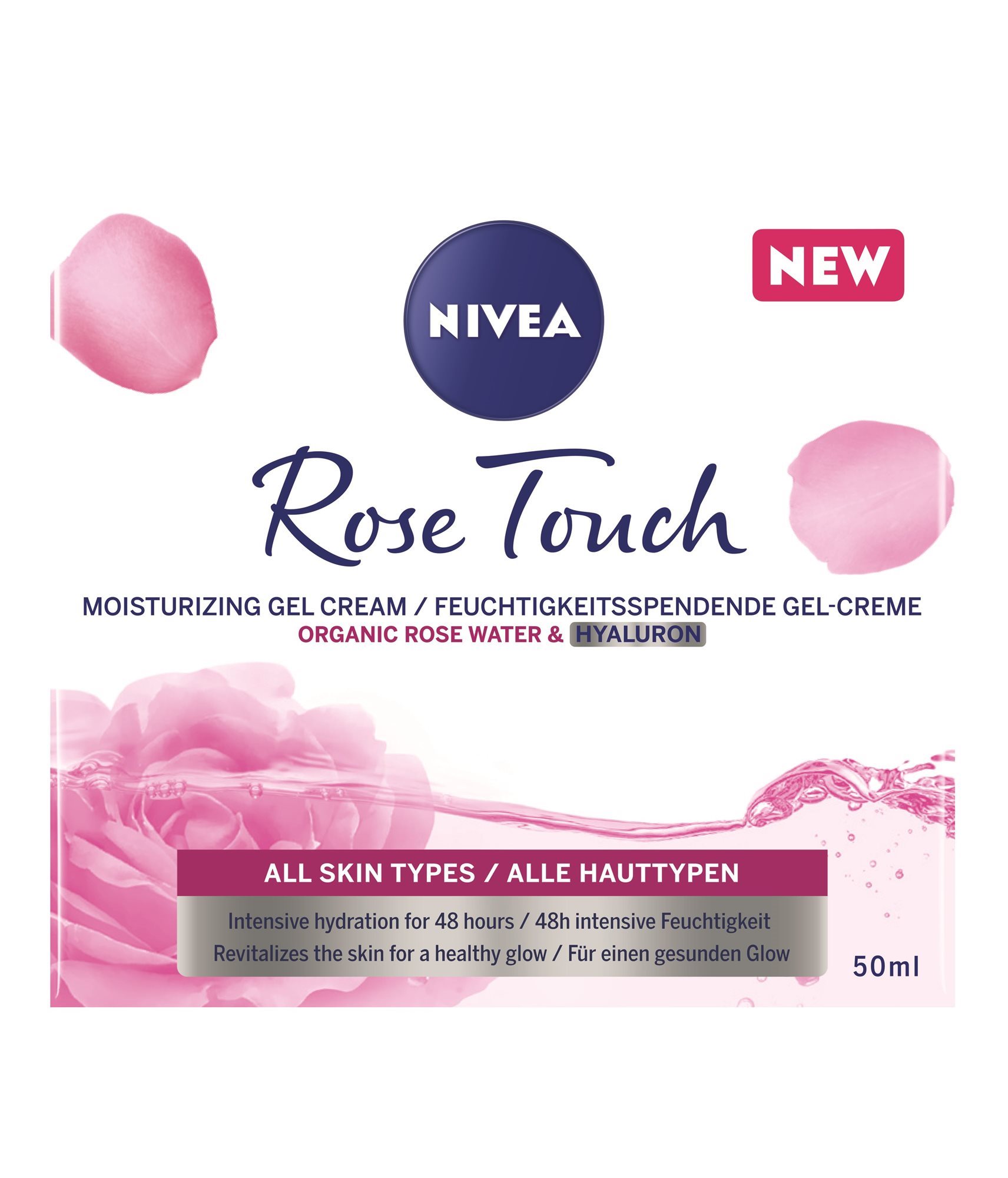 NIVEA Rose Care Moisturizing Gel Cream 50 ml Krém na tvár