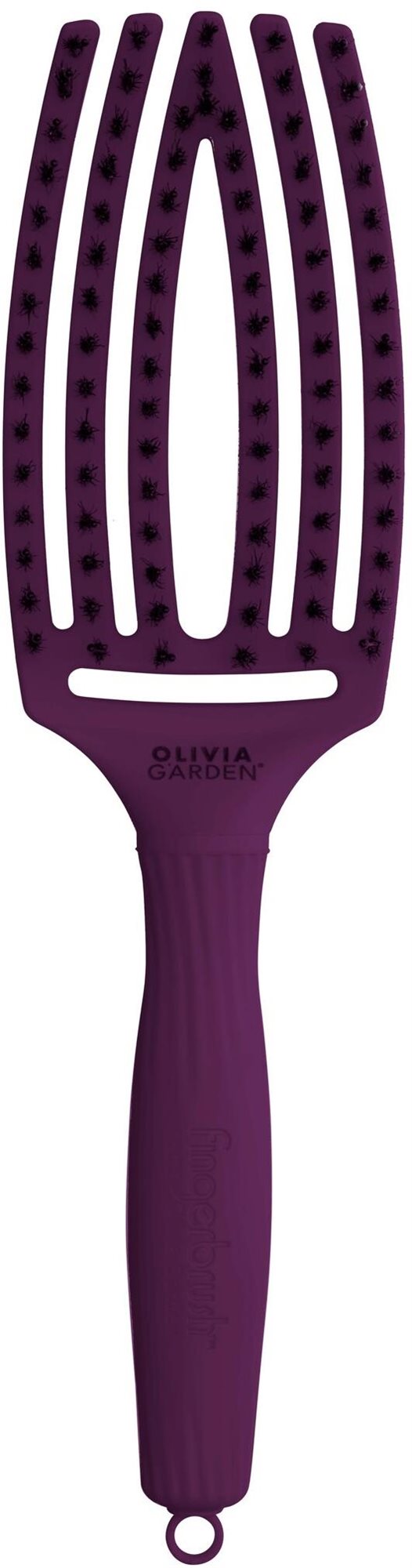 OLIVIA GARDEN Fingerbrush Deep Purple Medium Kefa na vlasy