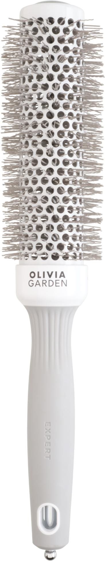 OLIVIA GARDEN Expert Speed, fehér és szürke, 35 mm Hajkefe
