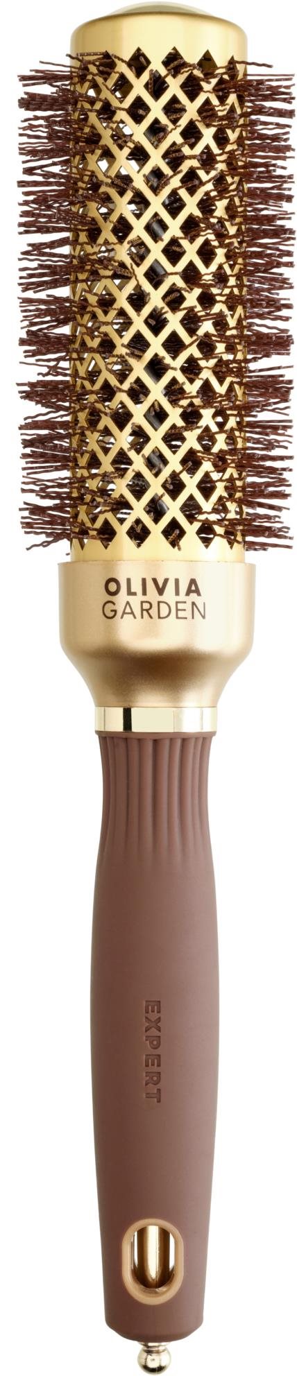 OLIVIA GARDEN Expert Shine Gold & Brown 35 mm Kefa na vlasy