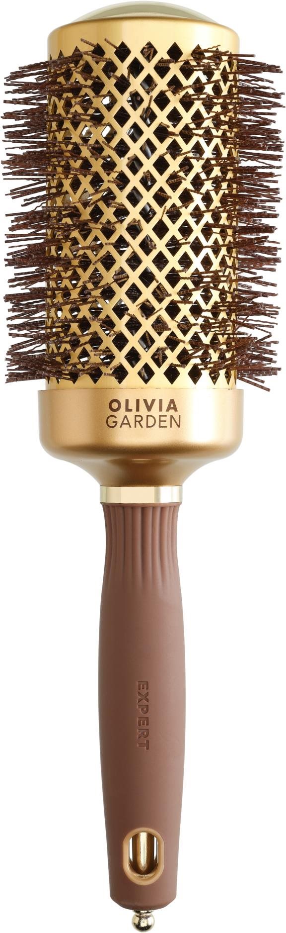 OLIVIA GARDEN Expert Shine Gold & Brown 55 mm Kefa na vlasy