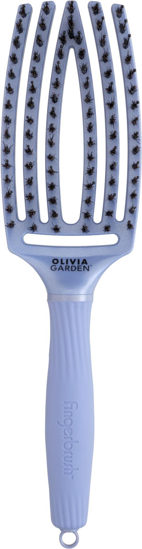 OLIVIA GARDEN Fingerbrush Love Pearl Blue Medium Kefa na vlasy