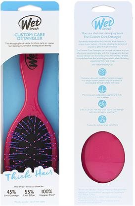 WET BRUSH Custom Care Thick Hair Detangler Pink Hajkefe