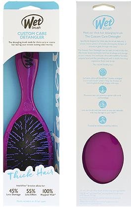 WET BRUSH Custom Care Thick Hair Detangler Purple Hajkefe