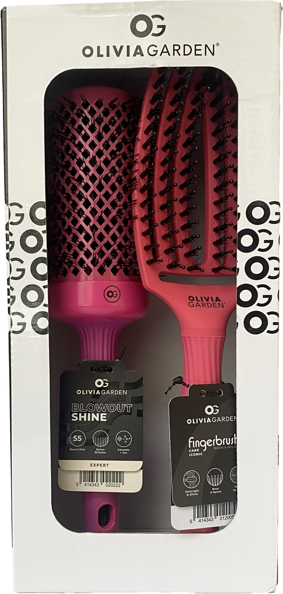 OLIVIA GARDEN Bright Pink Set Kefa na vlasy