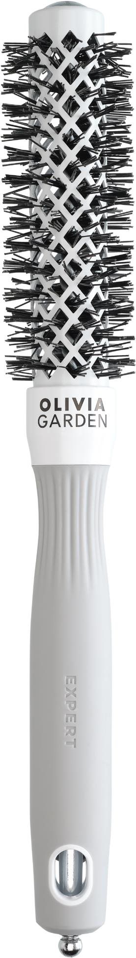 OLIVIA GARDEN Expert Shine Wavy Bristles White&Grey 20 mm Kefa na...