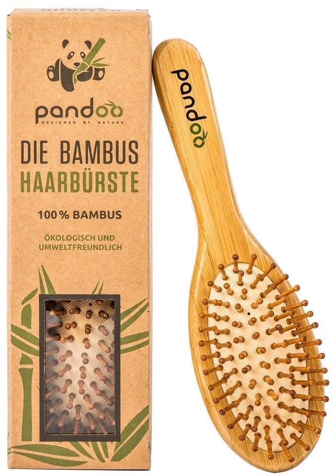 PANDOO Bambusz hajkefe természetes sörtékkel Hajkefe