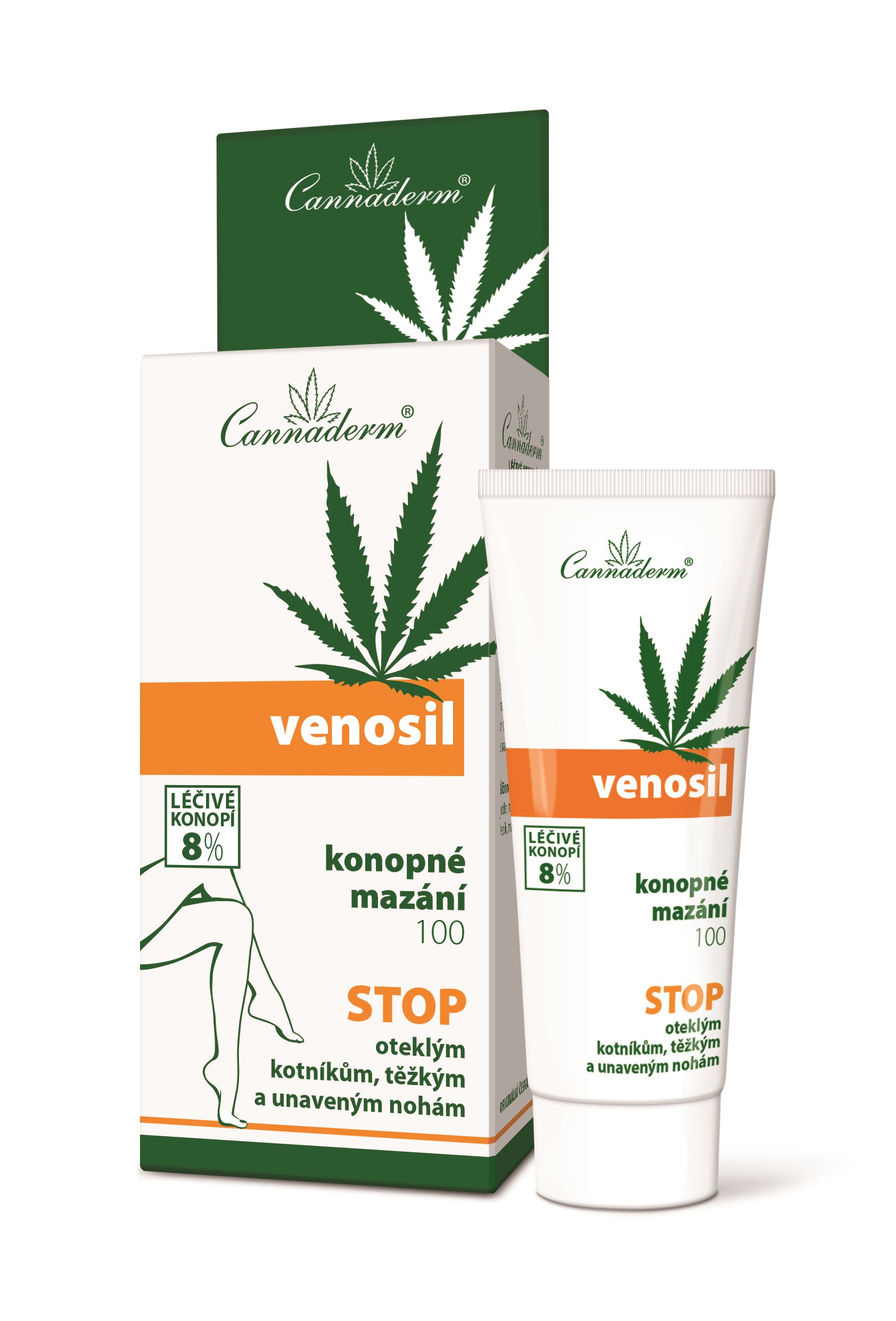 CANNADERM Venosil konopné mazanie 100 ml Krém na nohy