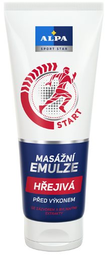 ALPA Masážna Emulzia START Hrejivá pred výkonom 210 ml Telový krém