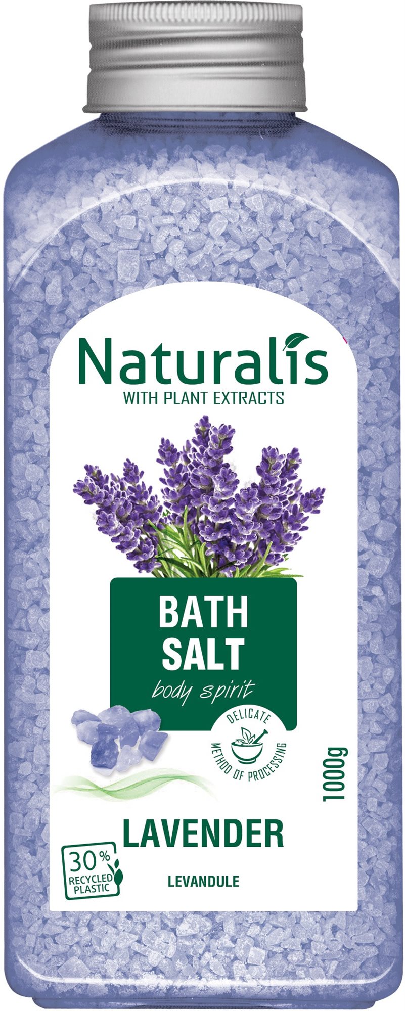 NATURALIS Kúpeľová soľ Lavender 1000 g Soľ do kúpeľa