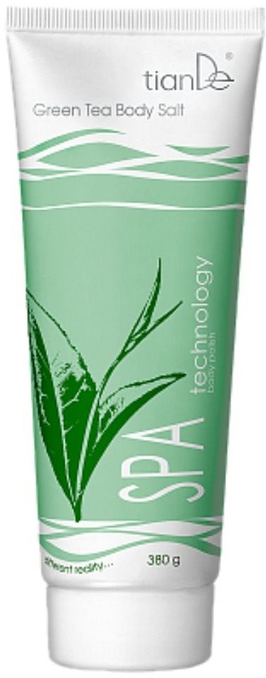 TIANDE SPA Technology Tělová sůl Zelený čaj 380 g   Sprchový gel