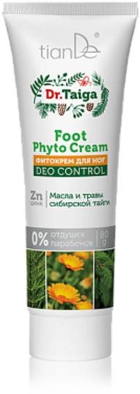 TIANDE Dr. Taiga Fytokrém na nohy Deo-kontrola 80 g Krém na nohy