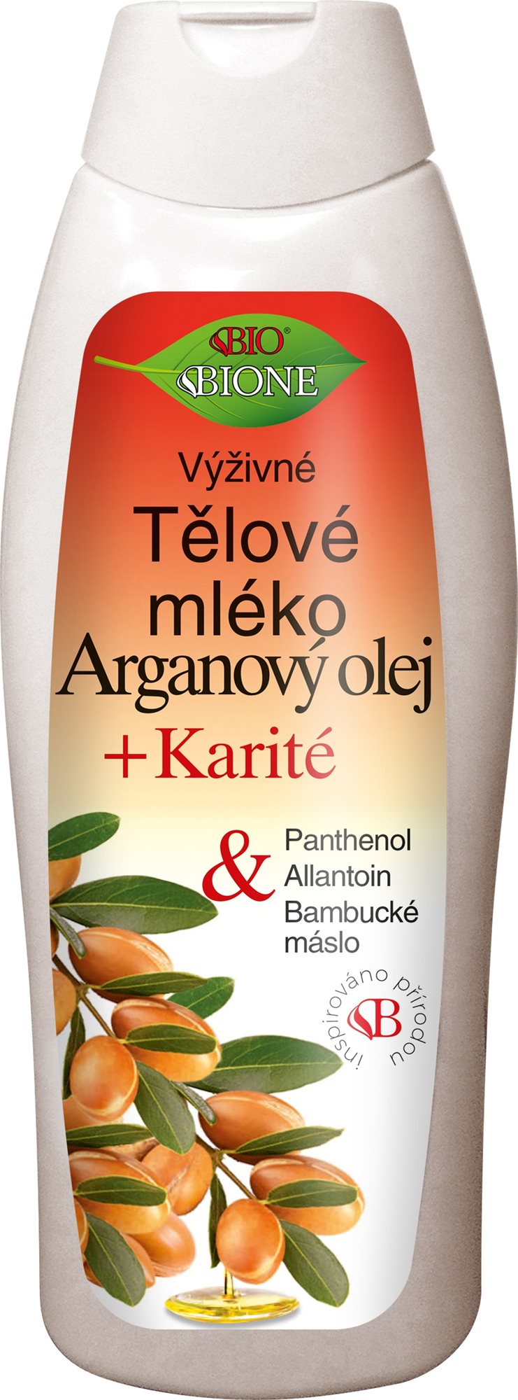 BIONE COSMETICS Bio Arganový olej a Karité 500 ml Telové mlieko
