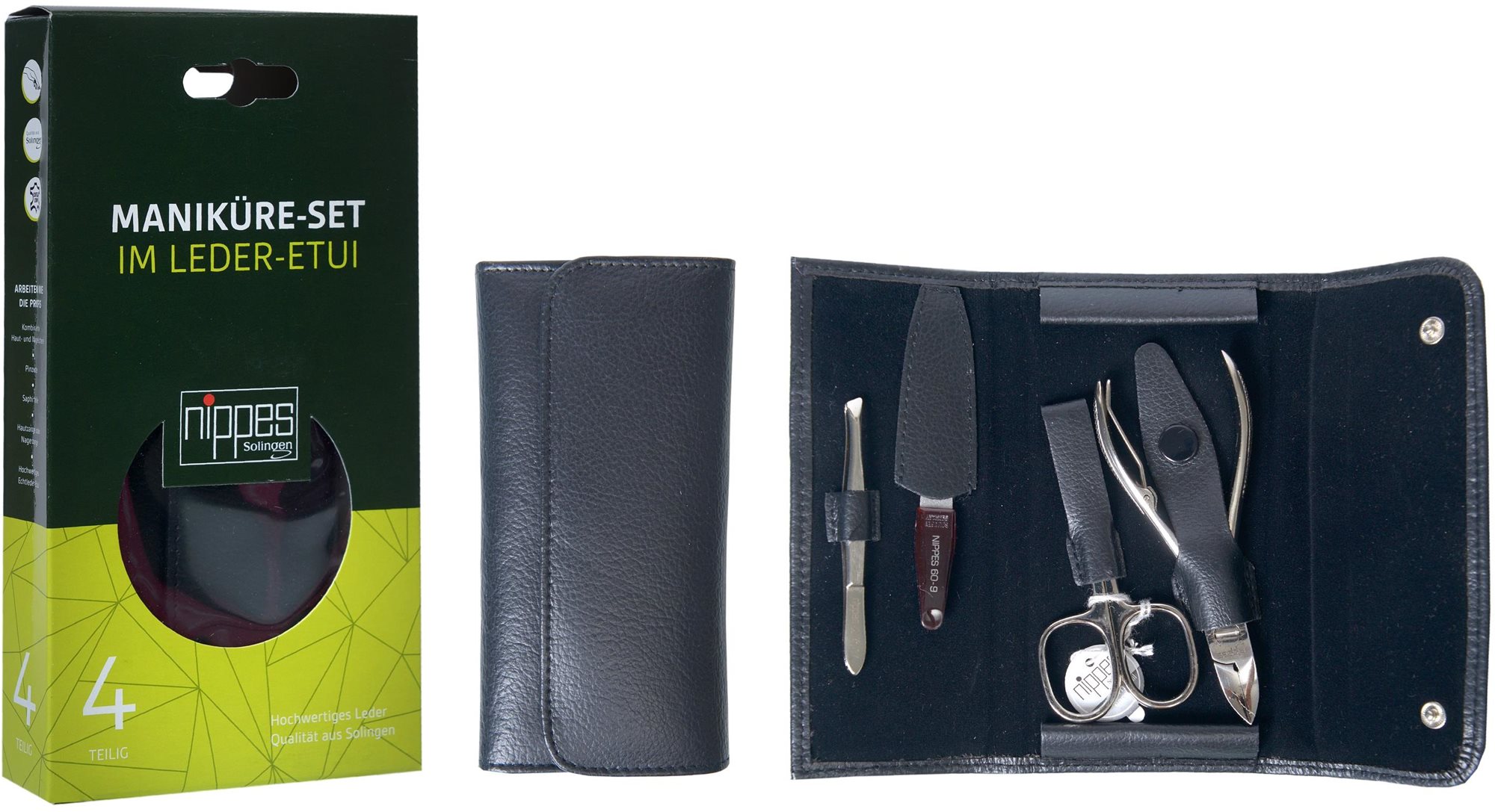 SOLINGEN Súprava 4-dielna – čierna Sada na manikúru
