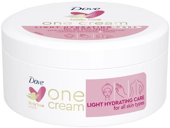 DOVE Light Hydratation krém na telo a tvár 250 ml Telový krém