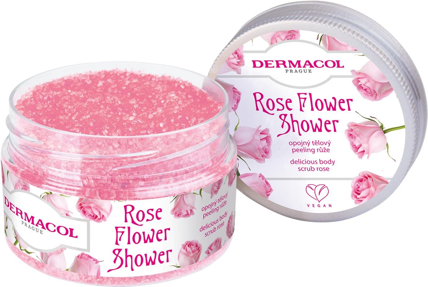 DERMACOL Flower peeling Ruže 220 g Peeling na telo