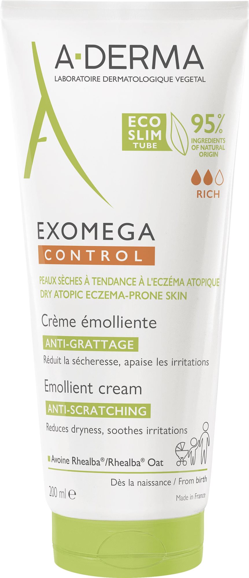 A-DERMA Exomega Control Emolliens krém atópiára hajlamos, száraz...