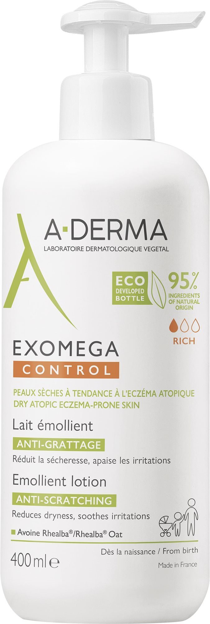 A-DERMA Exomega Control Emolienční mléko pro suchou kůži se sklonem...