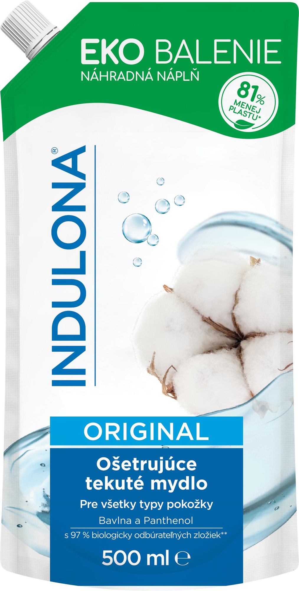 INDULONA Originál Tekuté Mydlo náhradná náplň 500 ml Tekuté mydlo