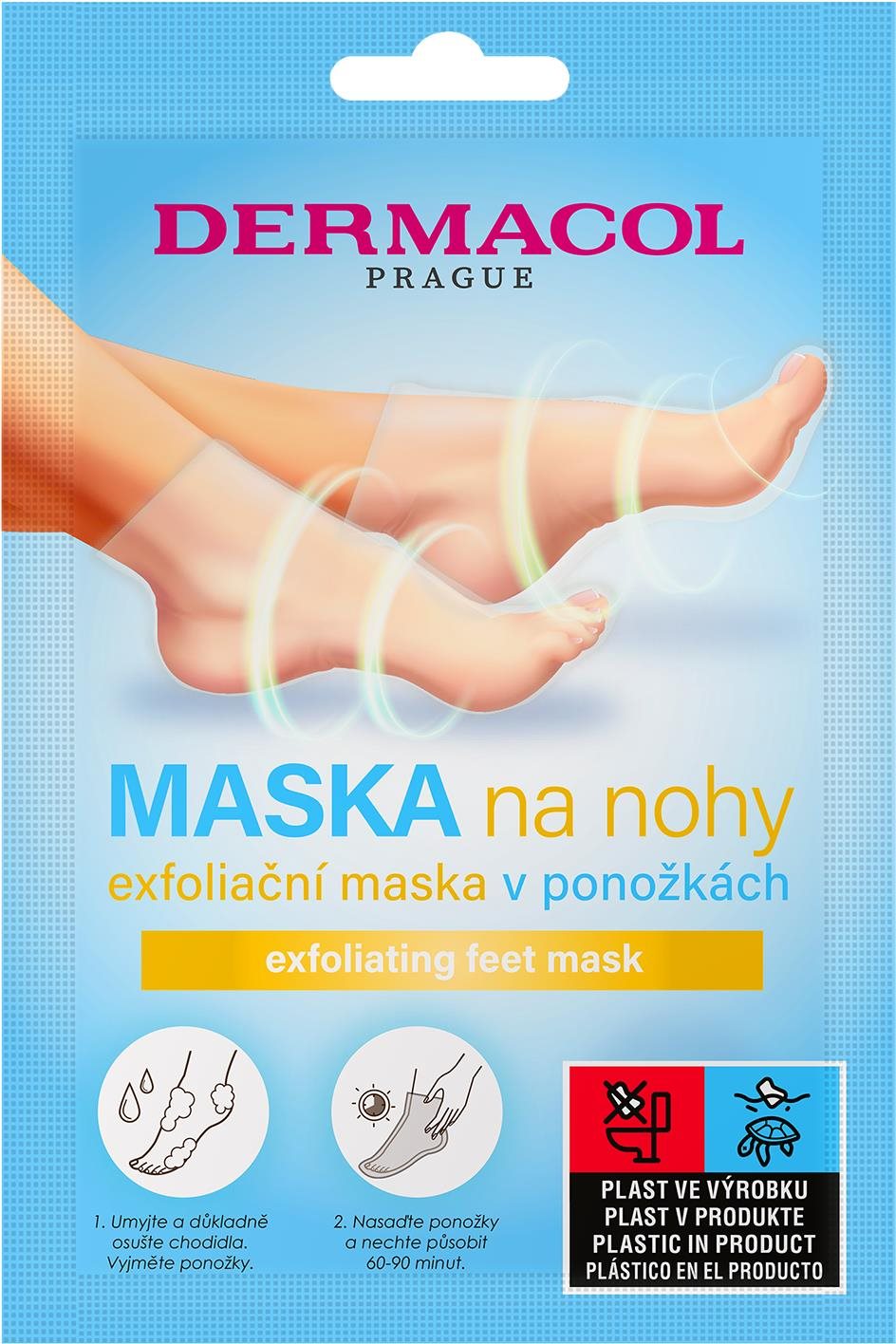 DERMACOL Exfoliační maska na nohy v ponožkách 2x15 ml Maska na nohy