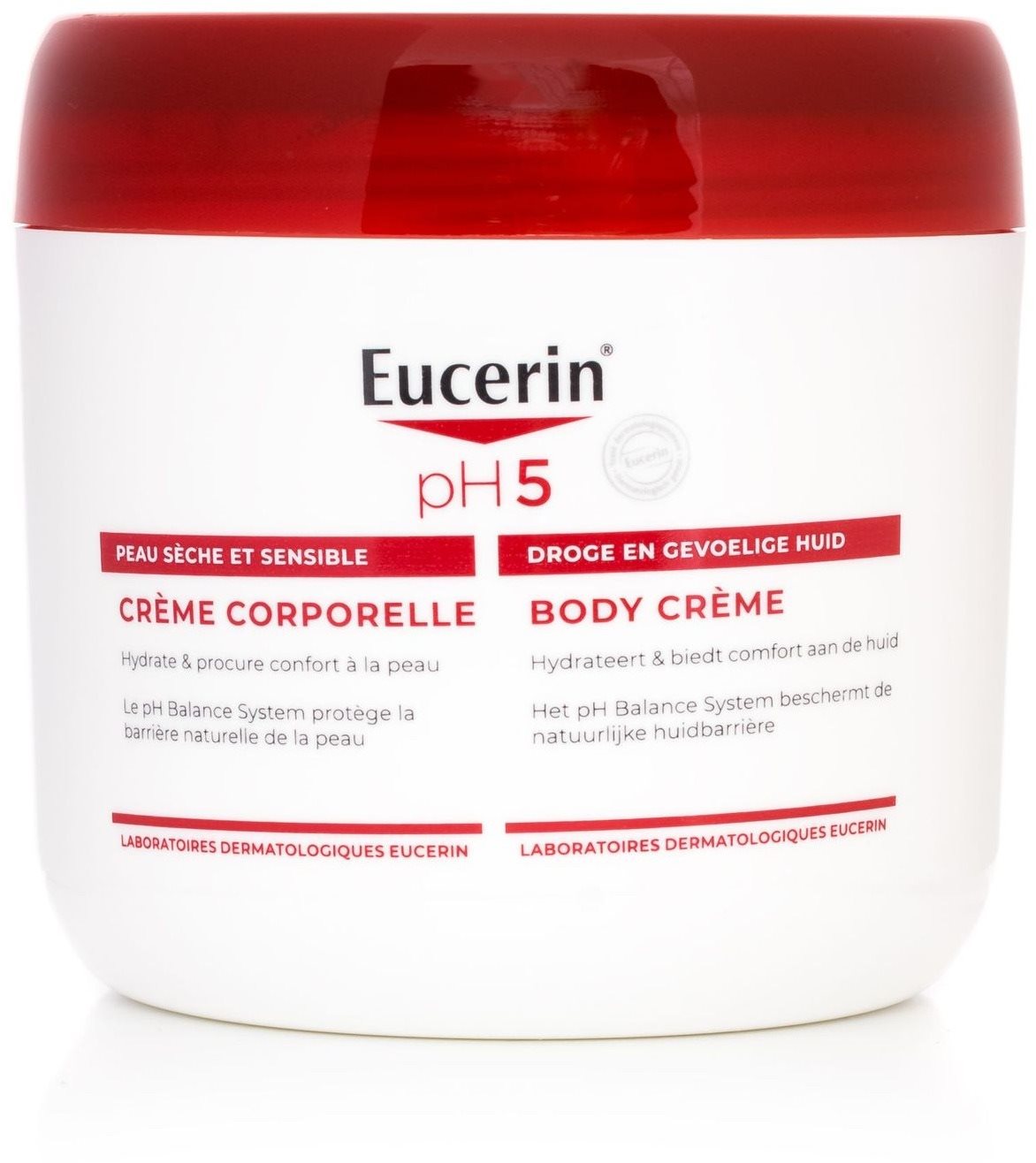 EUCERIN pH5 Creme Corporelle Peau Seche et Sensible Pot 450 ml...