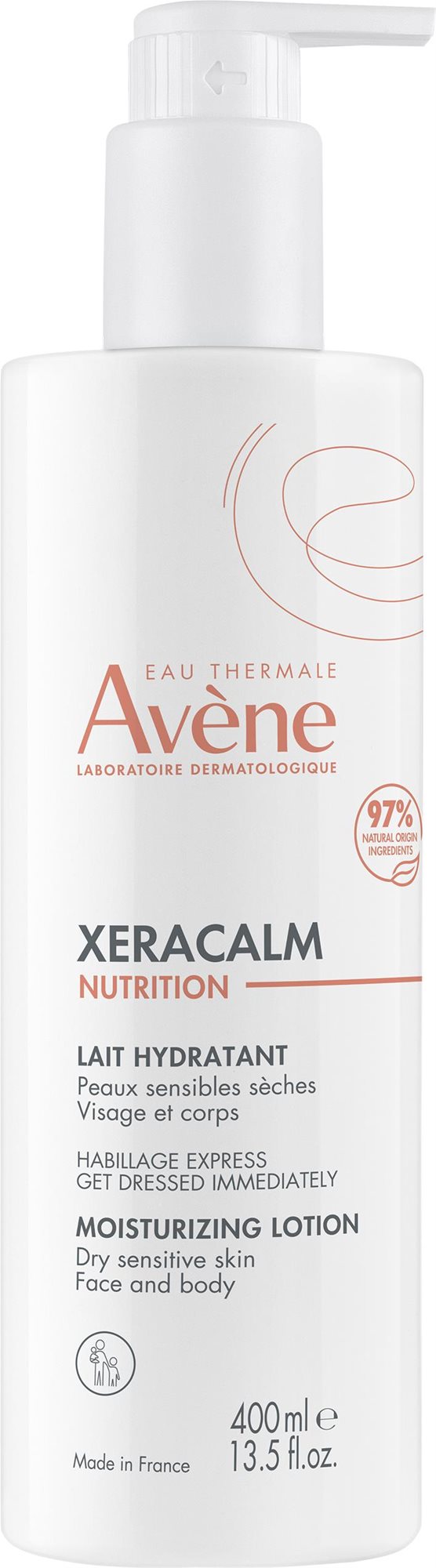 AVENE XeraCalm Nutrition Hydratačné mlieko 400 ml Telové mlieko