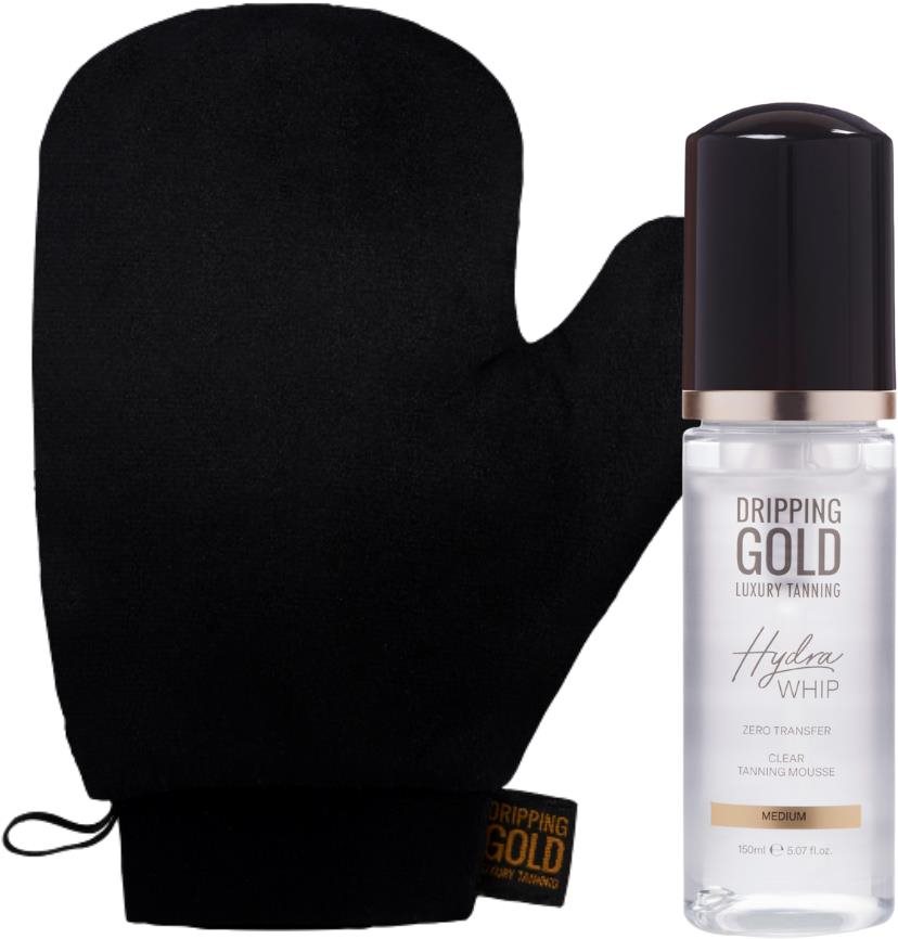 DRIPPING GOLD Hydra Whip Clear Tanning Mousse Medium Súprava s...