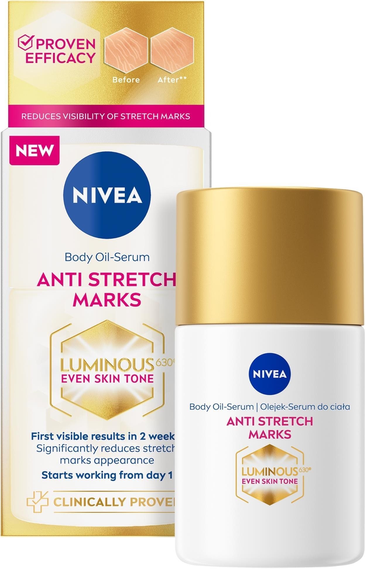 NIVEA Luminous 630 telové olejové sérum 100 ml Telové sérum