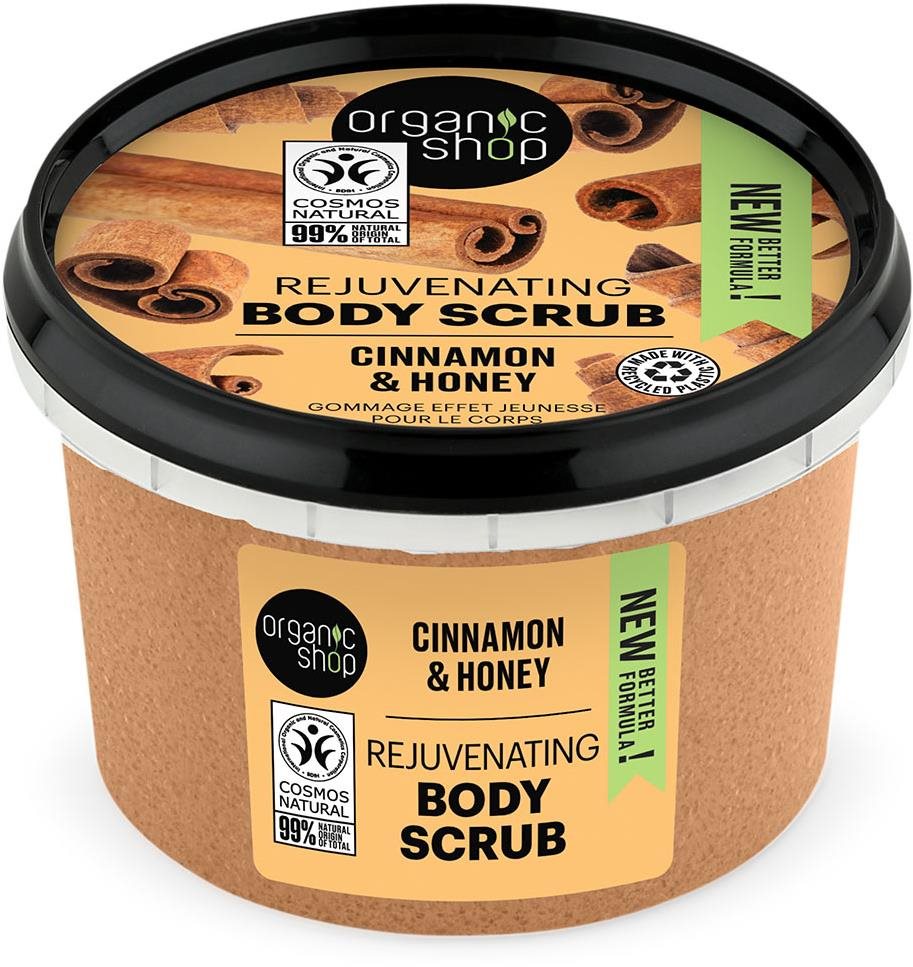 ORGANIC SHOP Škorica a med 250 ml Peeling na telo