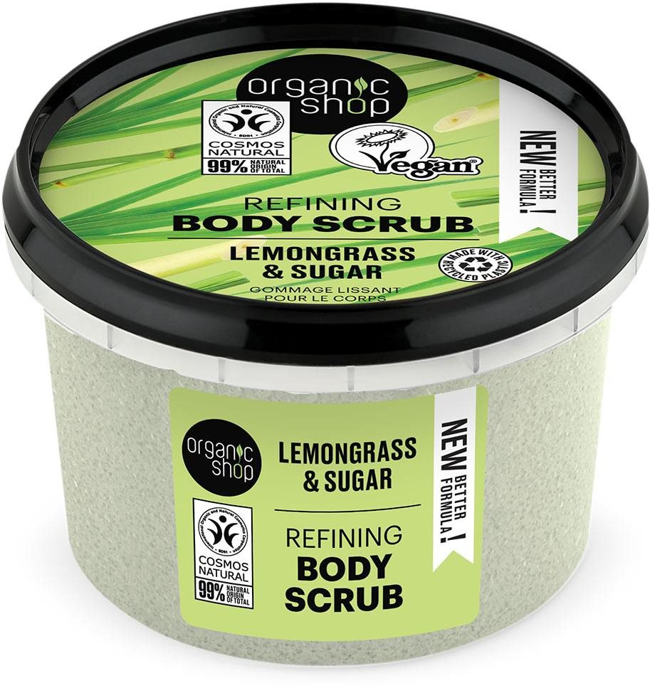 ORGANIC SHOP Citrónová tráva a cukor 250 ml Peeling na telo