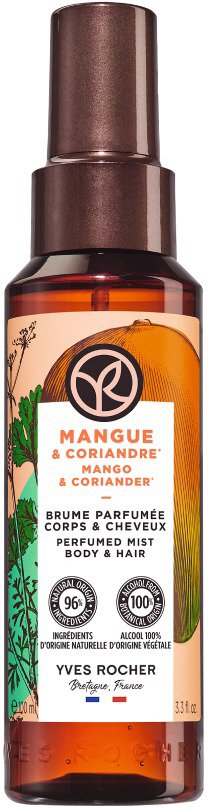 YVES ROCHER Mango & koriander parfümös test- és hajspray, 100 ml...