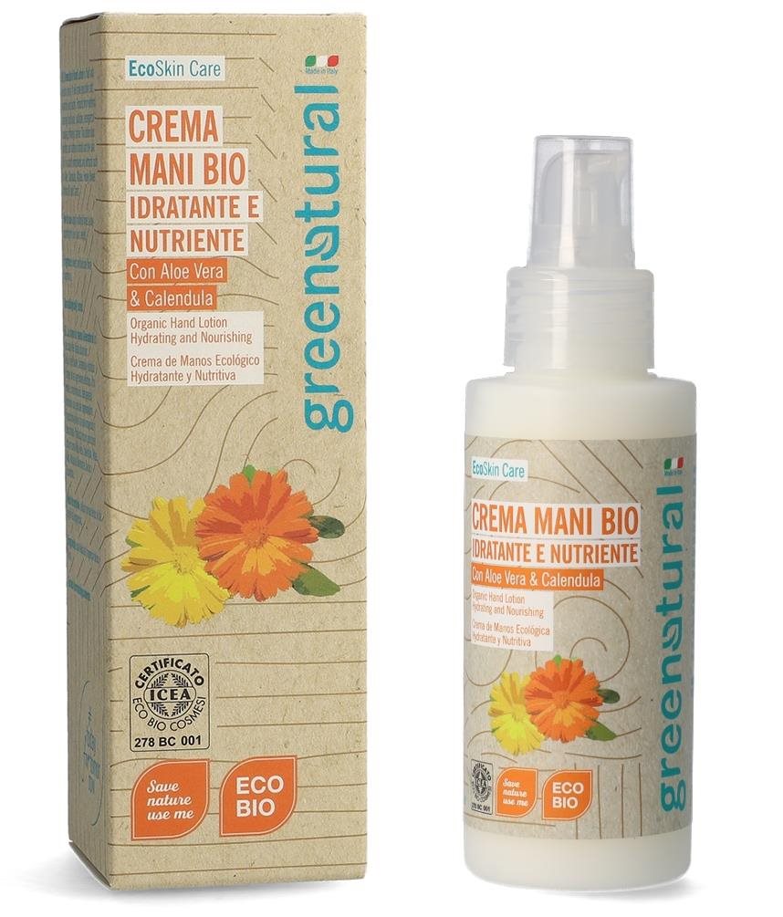 GREENATURAL Aloe vera a mesiačik Bio 100 ml Krém na ruky