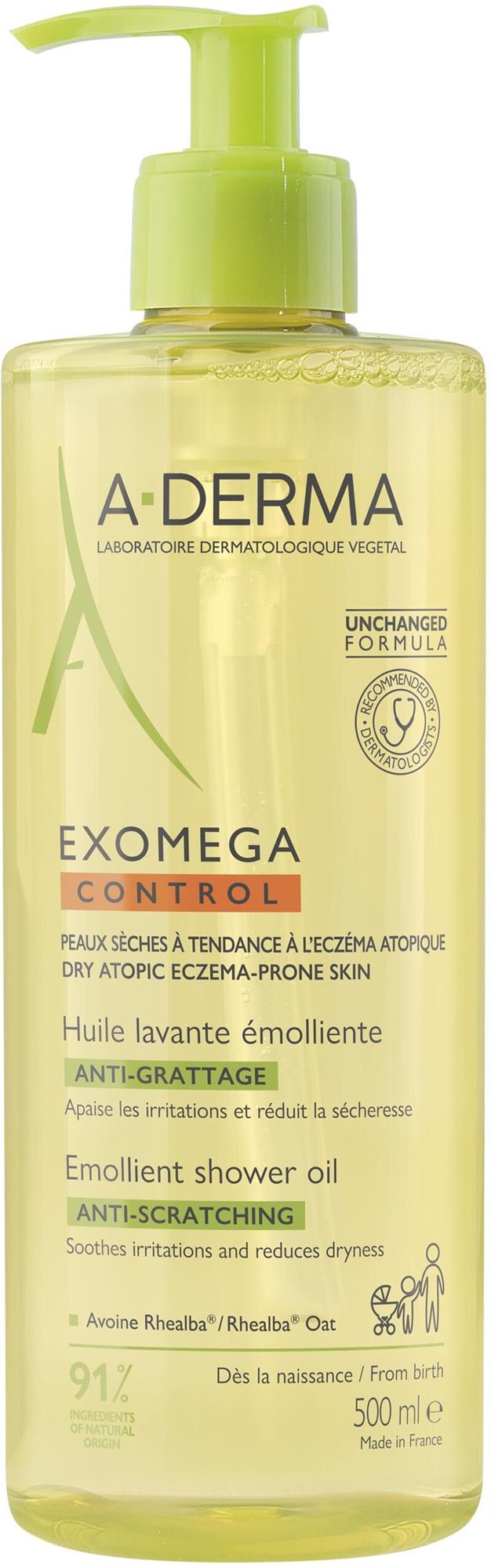 A-DERMA Exomega Control 500 ml Sprchový olej