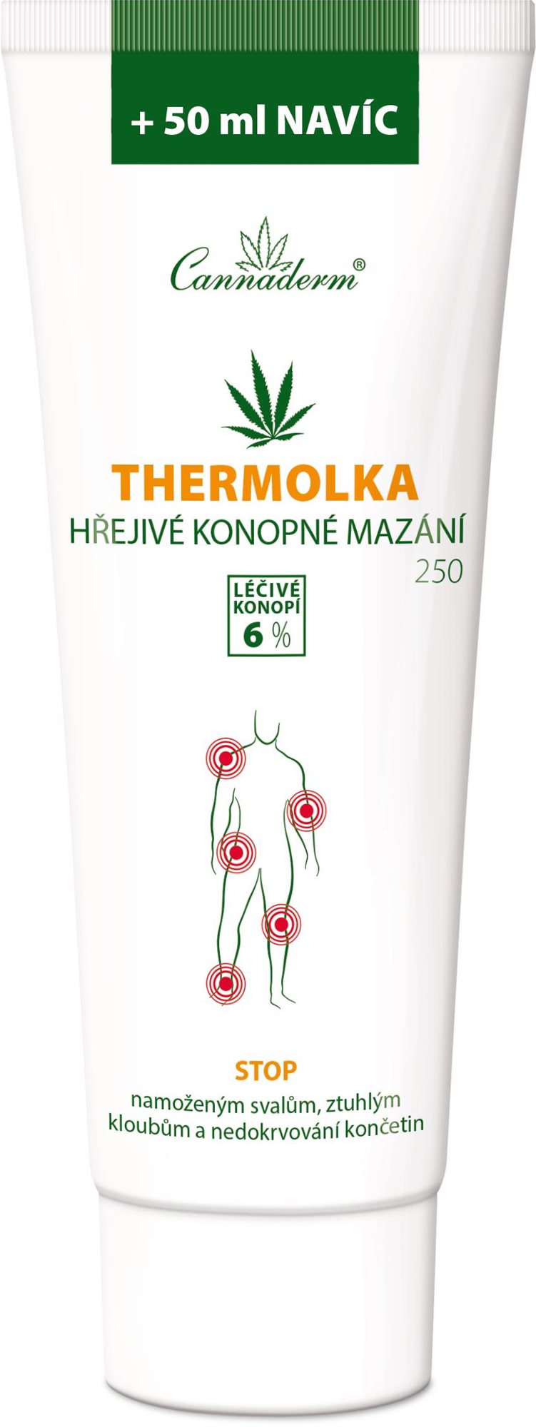 CANNADERM Thermolka hrejivé mazanie 250 ml Telový krém