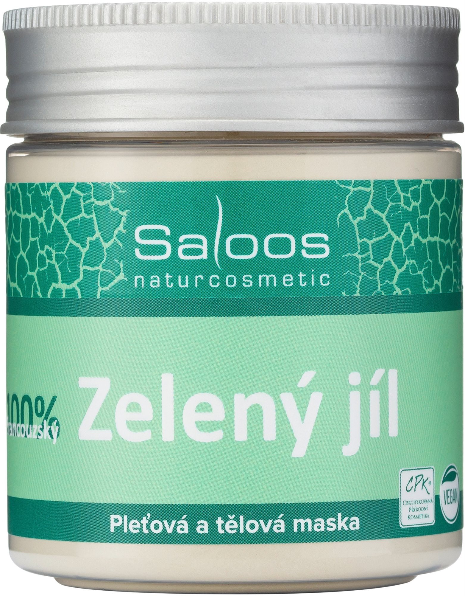 SALOOS Zelený íl 100 % francúzsky 140 g Pleťová maska