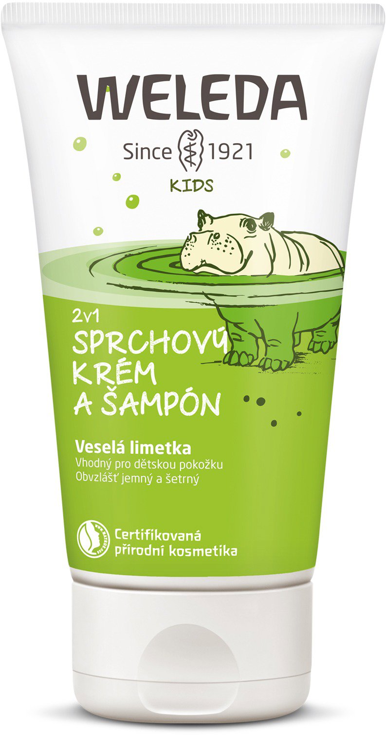 WELEDA Sprchový krém a šampón Veselá limetka 2 v 1 150 ml Detský...