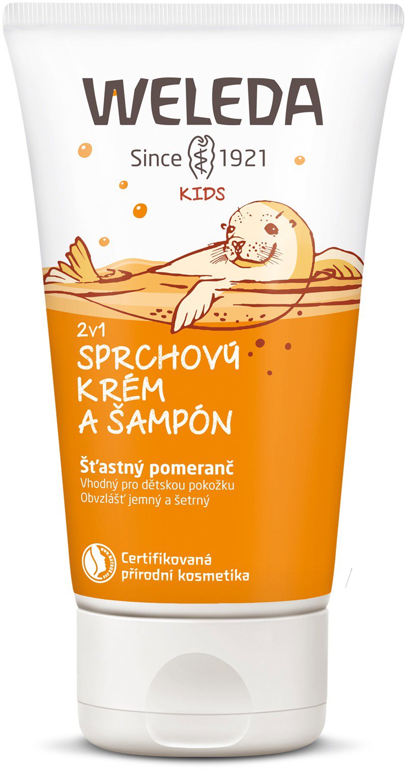 WELEDA Sprchový krém a šampón Šťastný pomaranč 2 v 1 150 ml Detský...