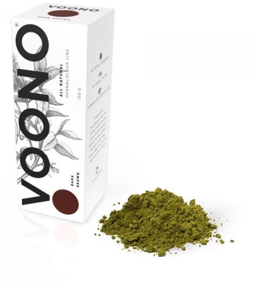 VOONO Dark brown 100 g Henna na vlasy