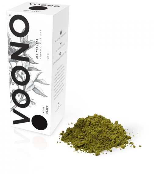 VOONO Soft black Henna na vlasy